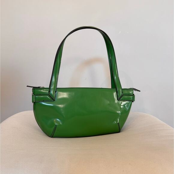 DKNY Y2K Green Leather Shoulder Bag - Picture 1 of 9
